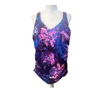 Magicsuit‎ Floral Ruched Strappy Back Bathing Suit NWT